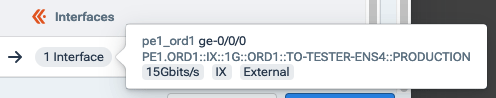 A Custom - Exchange lozenge with informational popup.